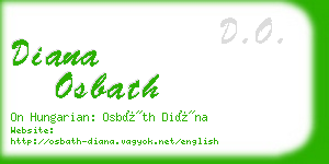 diana osbath business card